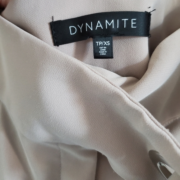 NWOT Dynamite Belted Nude Culottes - Picture 5 of 5